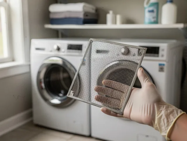 Stratford Dryer Vent Cleaning specialist performing detailed lint trap cleaning service in Stratford