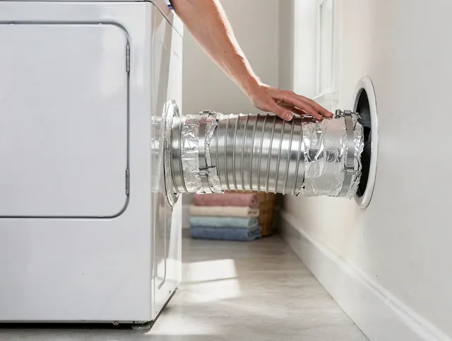 Professional dryer vent hose installation by Stratford Dryer Vent Cleaning in Stratford